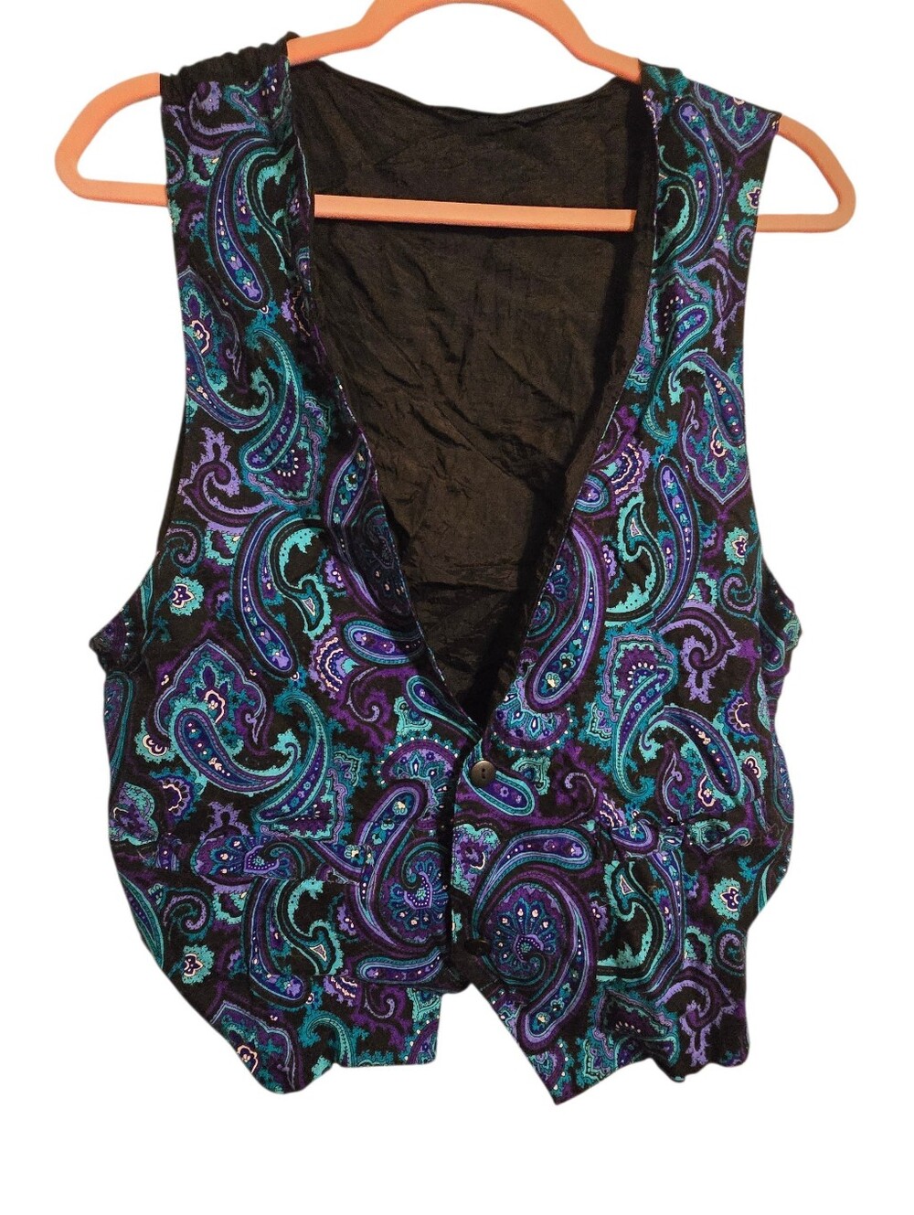 Vintage | Paisley Print V-Neck Vest